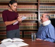 Injured man and lawyer 